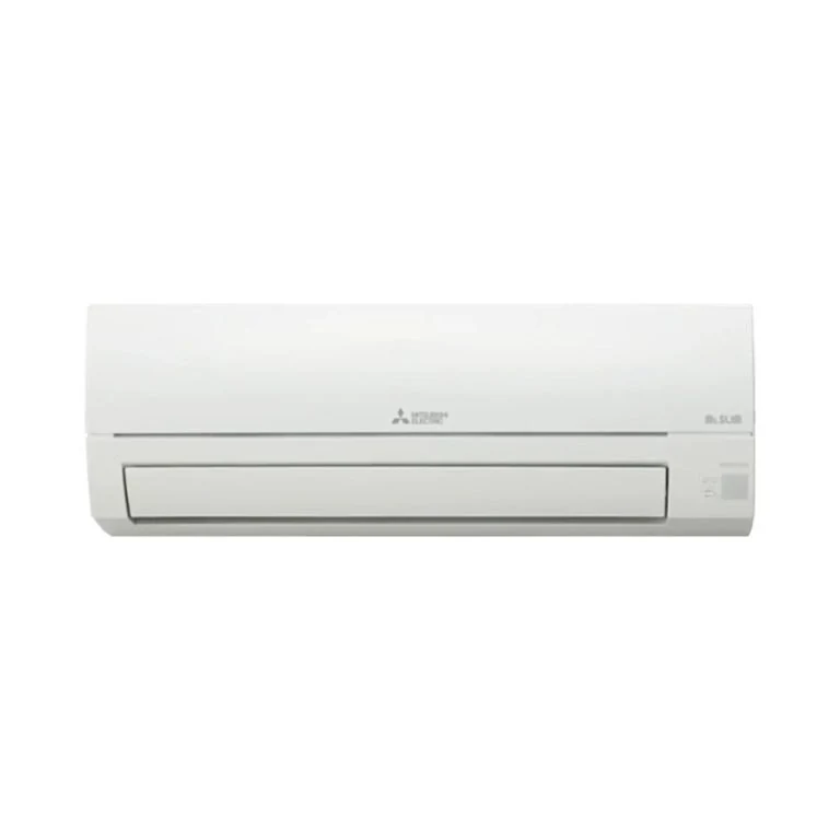 Unit indoor Mitsubishi Electric berlatar putih